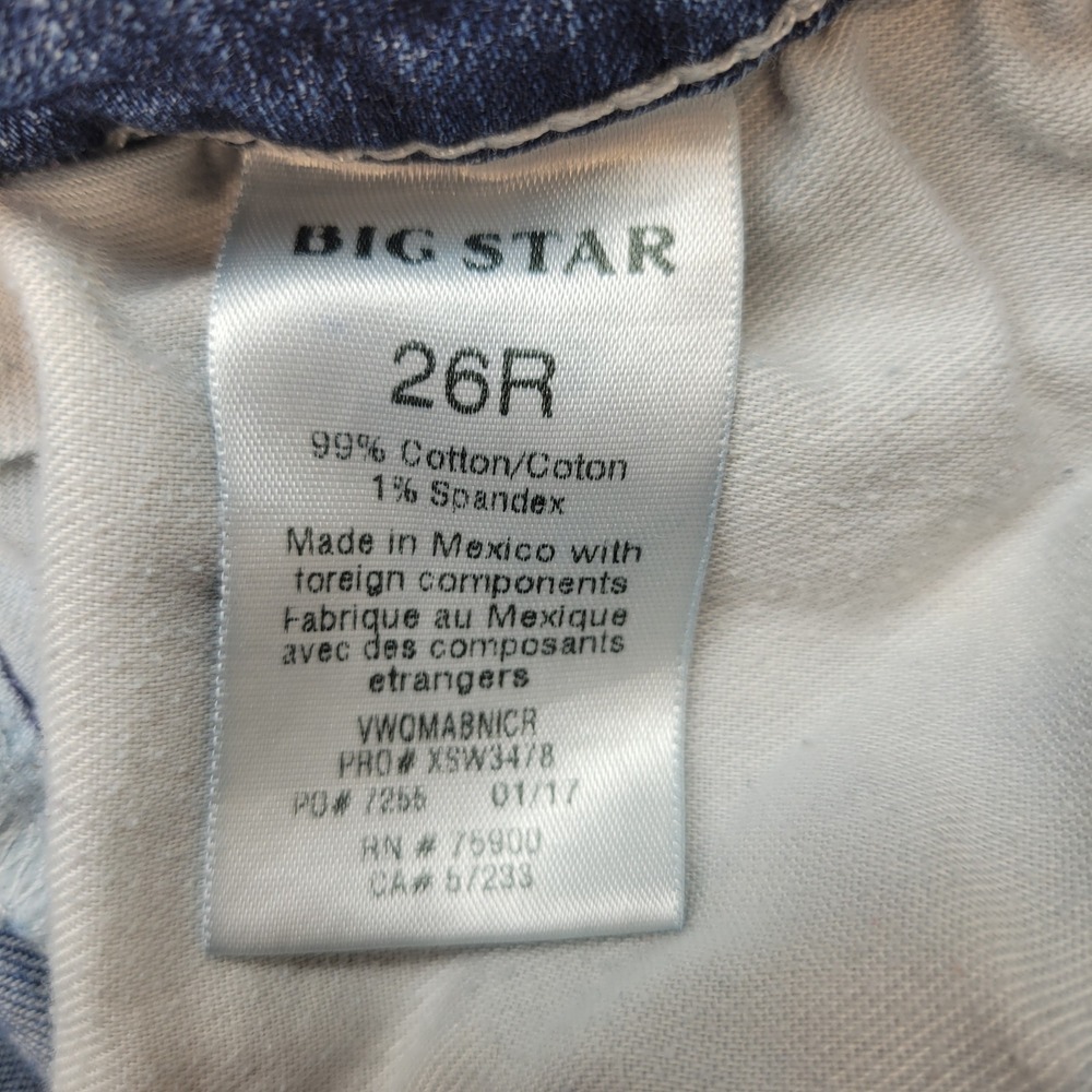 Big Star Maddie Bootcut Jeans Womens 26R Blue Denim Mid Rise Stretch - Picture 9 of 15